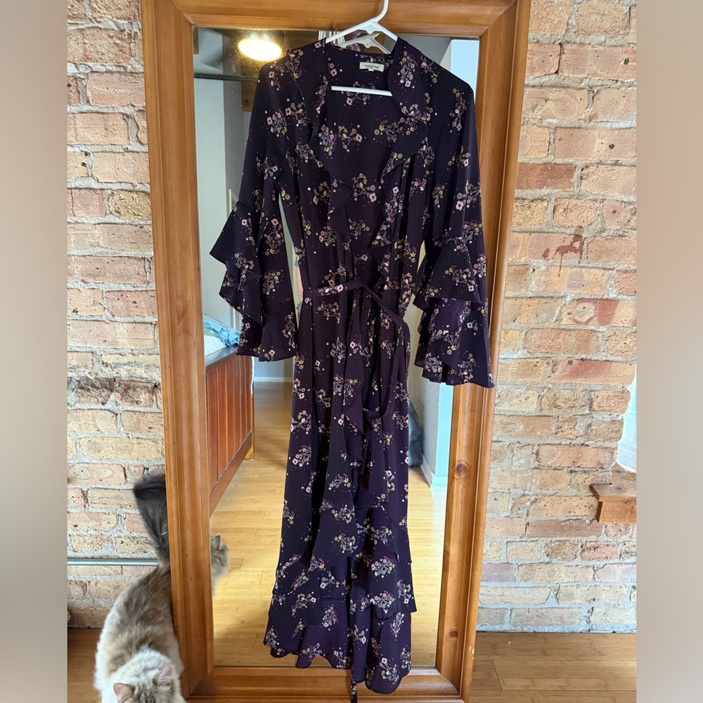 Max Studio Purple Floral Dress